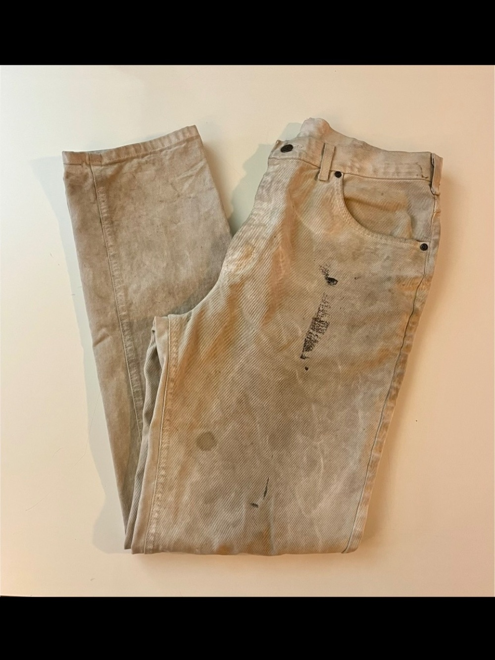 Vintage Lee Tan Relaxed Thrashed Jeans